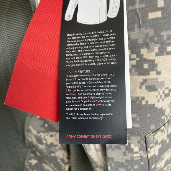 Massif Army Combat Shirt Size Large NWT - Picture 4 of 5